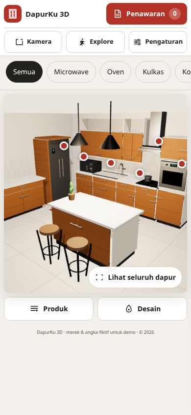 Tampilan mobile Dapur Nusa